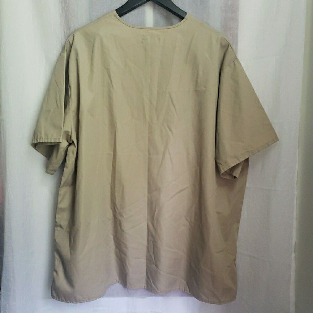 Natural Uniforms Scrub Top Tan Scrubs Medical Vet Dental 2XL - Picture 4 of 8